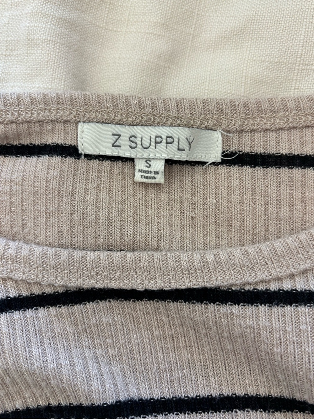 Z Supply Carly Stripe Hacci Top Size S - Picture 5 of 6